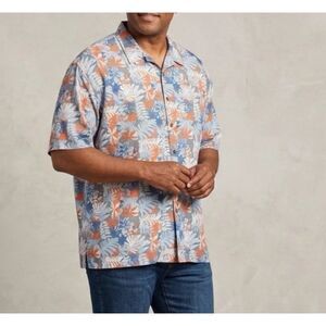 Island Passport Hawaiian Shirt Mens 3XLT Button Front Rayon Resort Vacation New